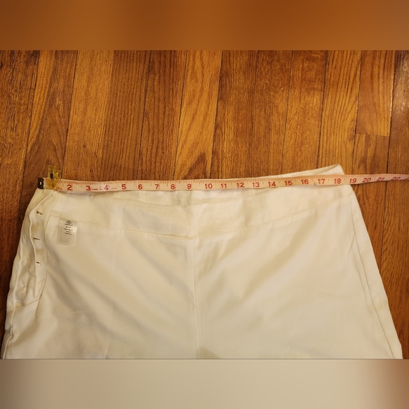 Talbots White Linen Sailor Trousers Fully Lined Wide Leg Size 16 Pristine Cond - Picture 5 of 11